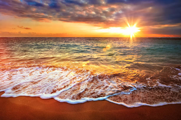 istock Calm ocean during tropical sunrise 854179382