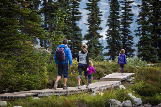 istock An outdoor family on a hike 854183680