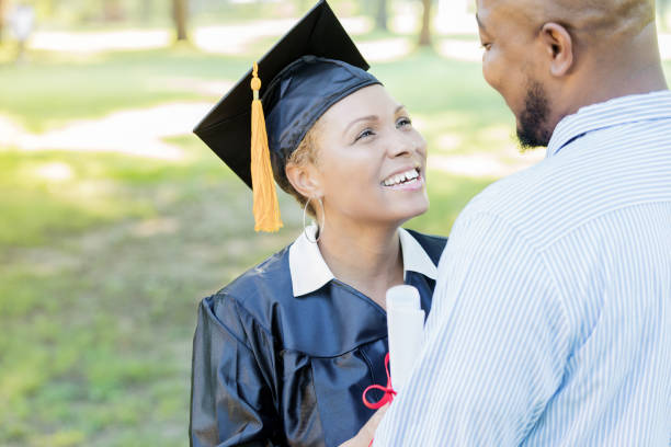 istock College graduate with her husband 854184862