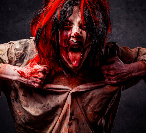 istock Angry Halloween Clown 854195274
