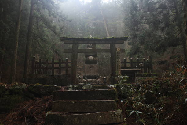 Japanese traditional cemetery and samurai's cemetery.Mount Koya is very famous holy place.