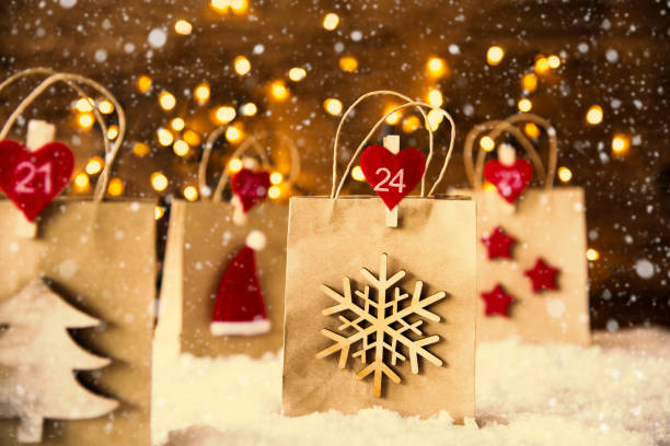 istock Christmas Shopping Bag, Snowflakes, Instagram Filter 854226524