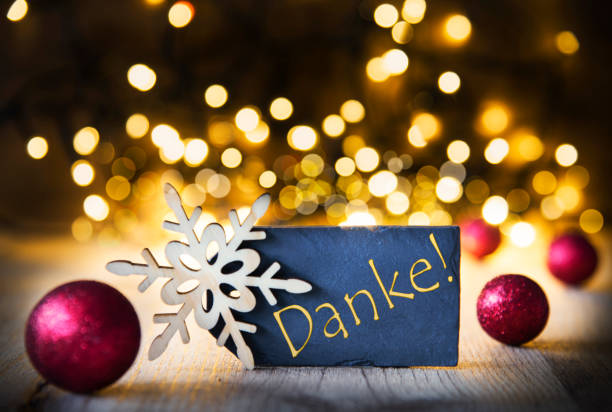 istock Background, Christmas Lights, Danke Means Thank You 854228624