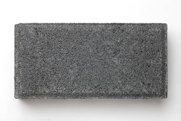 grey brick - brick single object solid construction material imagens e fotografias de stock
