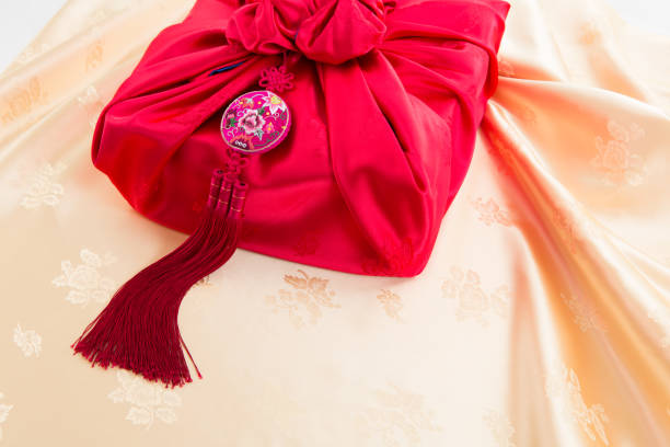 istock Korean traditional gift and colorful silk 854254338