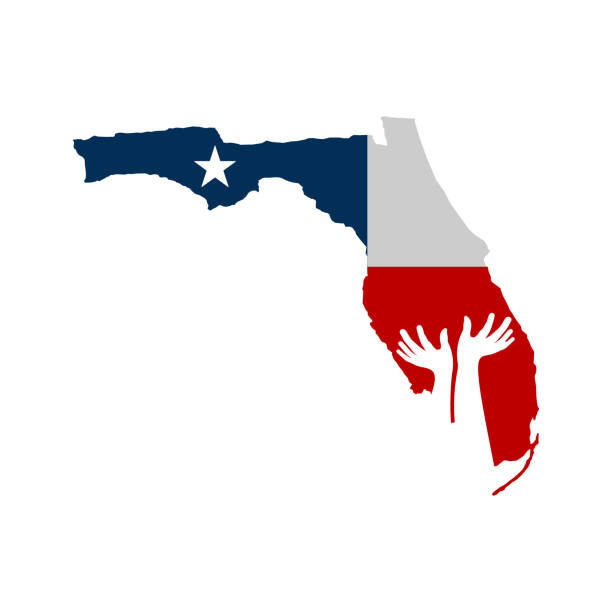 Hands to Help Florida Logo Vector Illustration Hands to Help Florida Logo Vector Illustration support usa florida politics stock illustrations