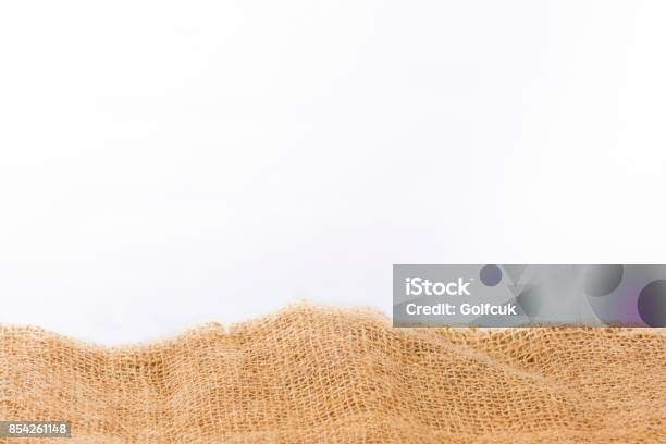 Sackcloth Paving Concept On Isolate White Background Copy Space For Text Stock Photo - Download Image Now