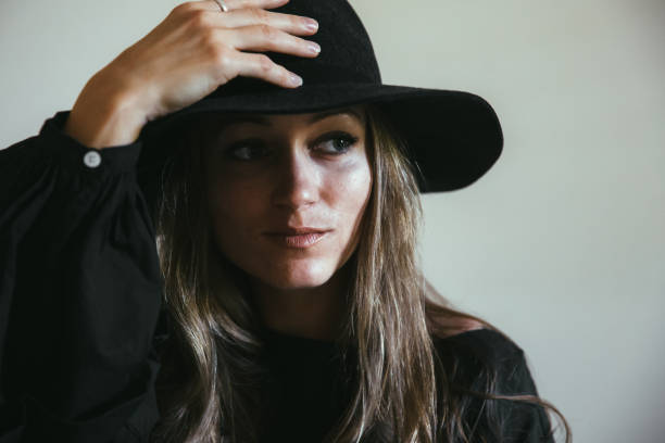 istock Young woman in a hat 854261842