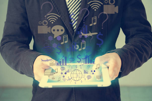 istock business man holding and use computer tablet,business concept 854262168