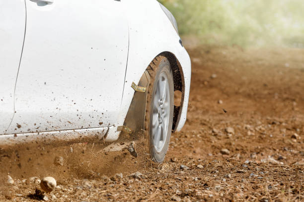 istock Rally Car in dirt track 854279544