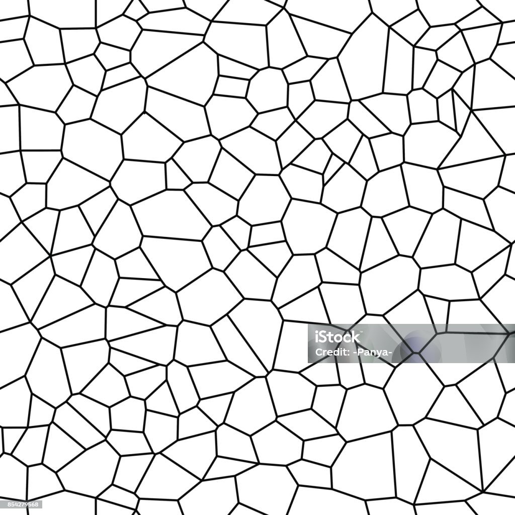 셀에서 원활한 벡터 배경입니다 불규칙 한 모자이크 배경 막입니다 노이 패턴 보로노이 다이어그램에 대한 스톡 벡터 아트 및 기타 이미지  - 보로노이 다이어그램, 반복 요소, 연속무늬 - Istock