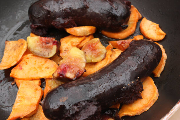 istock Black pudding with fig and sweet potato 854282660