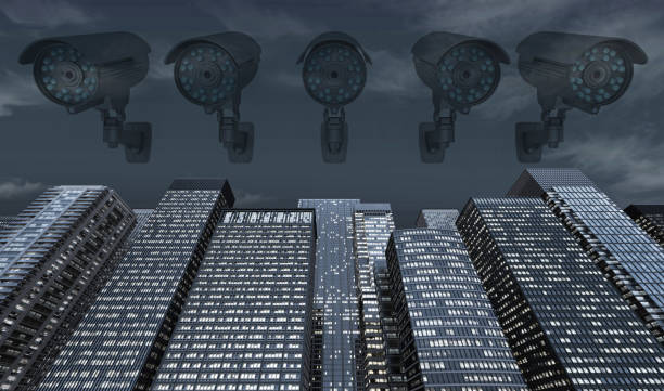 istock ghostly video camera above skyscrapers at night 854283856