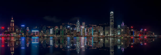 istock Panoramic view of Hong Kong Victoria Harbor 854284456