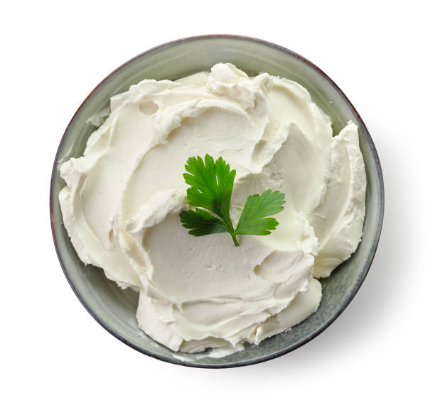Bowl of cream cheese