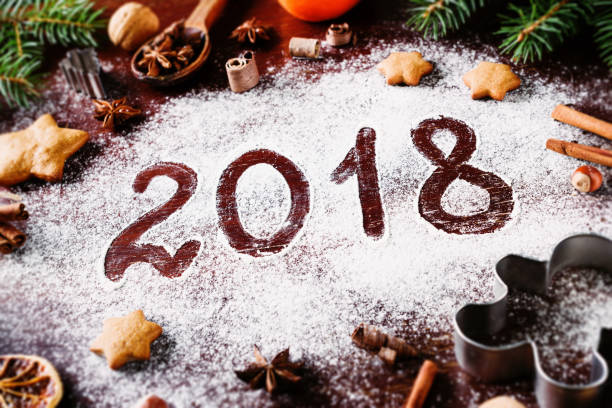 istock Happy New Year 2018 Greeting Card 854287738