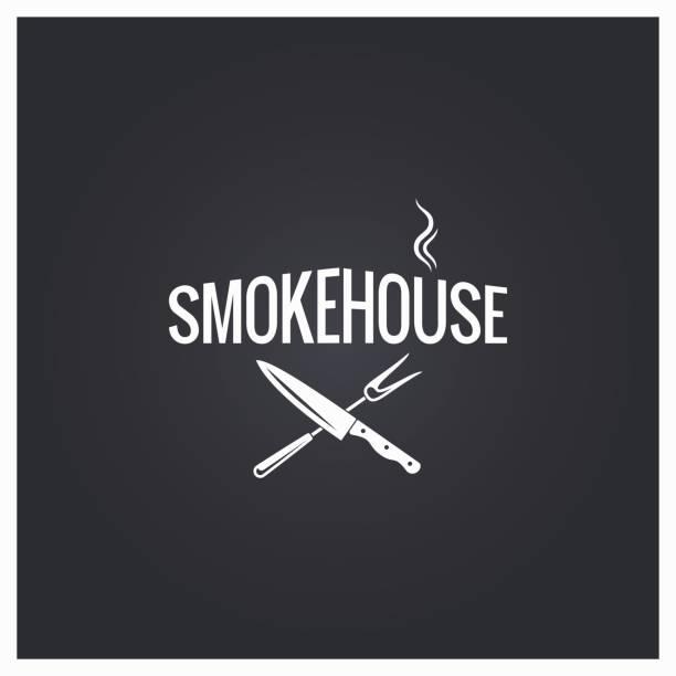 smokehouse cooking logo design background smokehouse cooking logo design background 10 eps chef cooking flames stock illustrations
