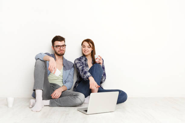 istock Couple making call to food delivery, online order 854292890