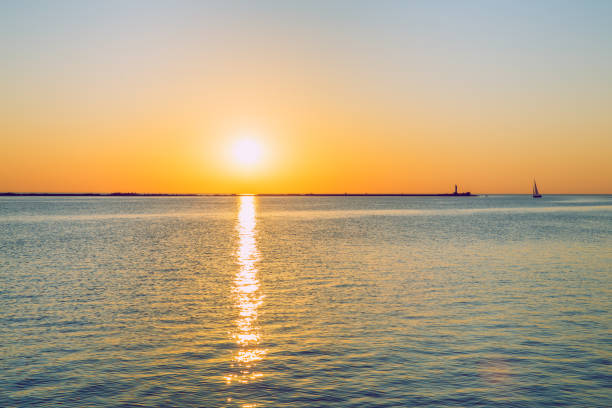 istock Latvia, Riga, Baltic sea, sunset, mole and wave, yacht. 2017 854293184
