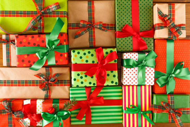 istock Xmas, new year and other holidays boxes. Crop, closeup 854296578