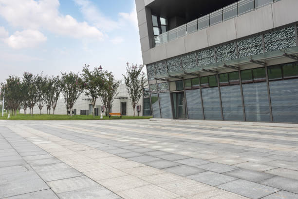 istock empty square and modern architecture in the city 854304768