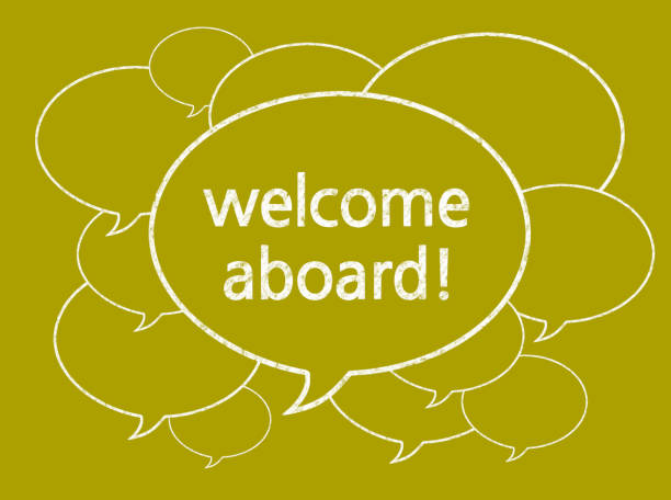 istock welcome aboard! - Business Chalkboard Background 854305074