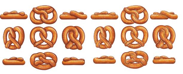 illustrations, cliparts, dessins animés et icônes de bretzel - pretzel german culture food salt