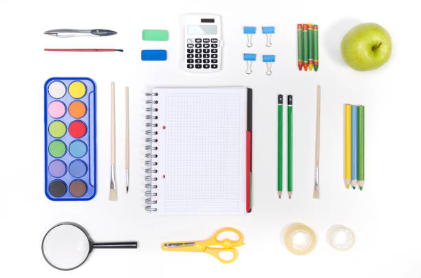 istock School supplies on white background 854316994