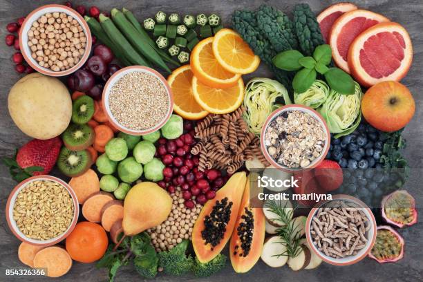 Health Food With High Fiber Content Stock Photo - Download Image Now - Healthy Eating, Dietary Fiber, Food