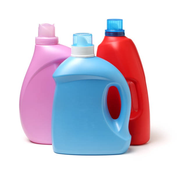 istock Household Cleaning Supply Bottleson the white background 854369186