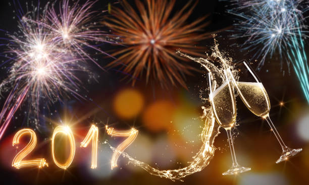 istock Glasses of champagne, celebration theme 854369208