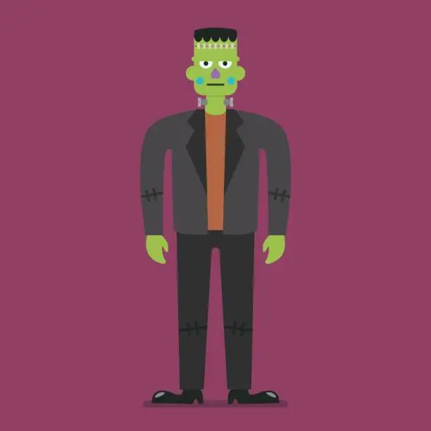 Vector illustration of Frankenstein Halloween character