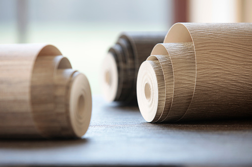 Close up image of rolls of paper