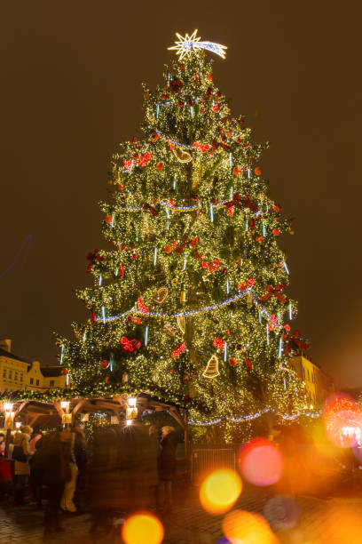 istock Old town square in Prague at Christmass time 854374544