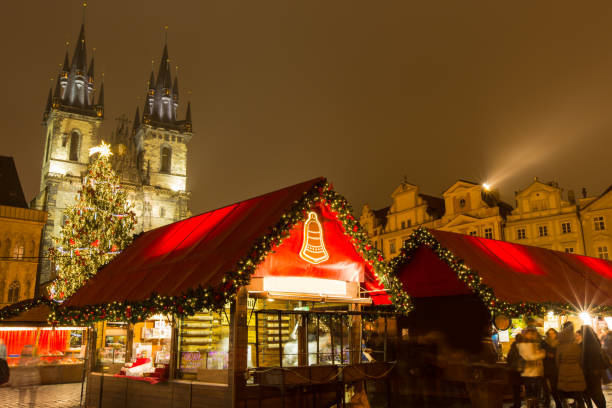 istock Old town square in Prague at Christmass time 854374610