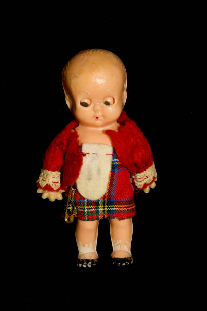 istock Toy Doll Dolly Baby Broken on a Plain Background 854374956