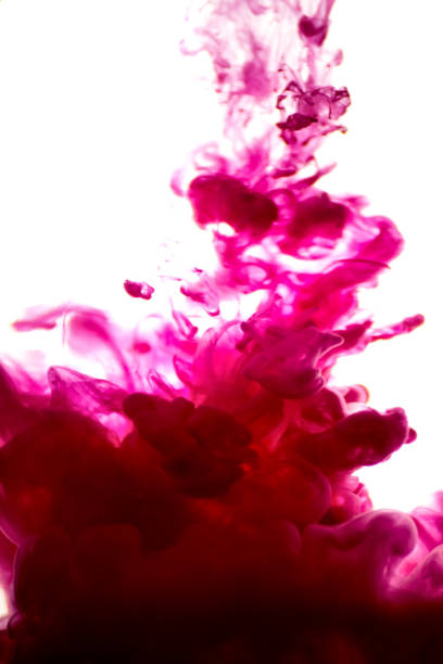 istock red ink in water isolated on white background 854383074