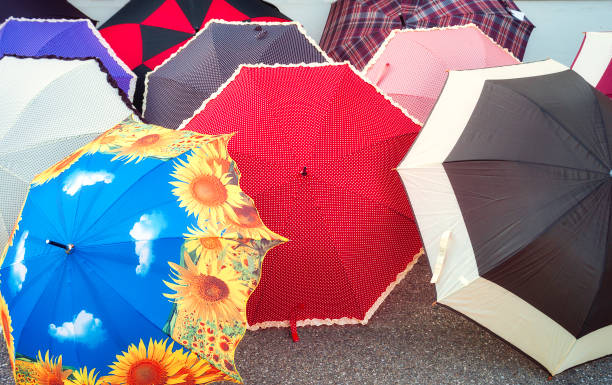 istock Colorful umbrellas. Color image 854386098