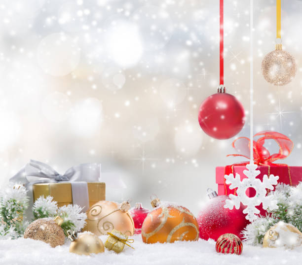 istock Christmas decoration on abstract background 854393258