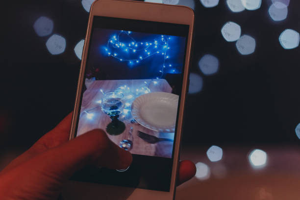 istock Taking picture of wine glasses during wedding reception 854398926