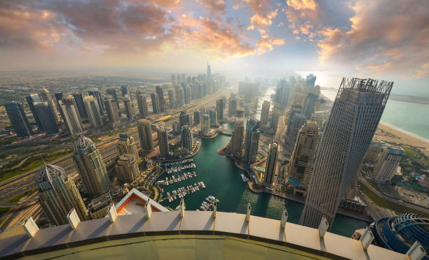 istock Dubai Marina at sunset, United Arab Emirates 854401754