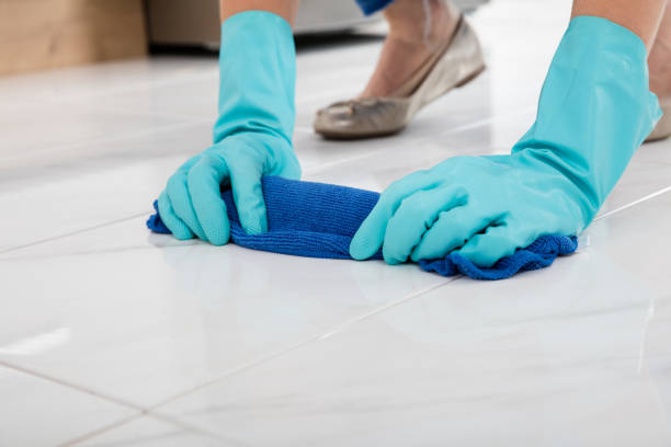 istock Person Cleaning Floor With Cloth 854405452