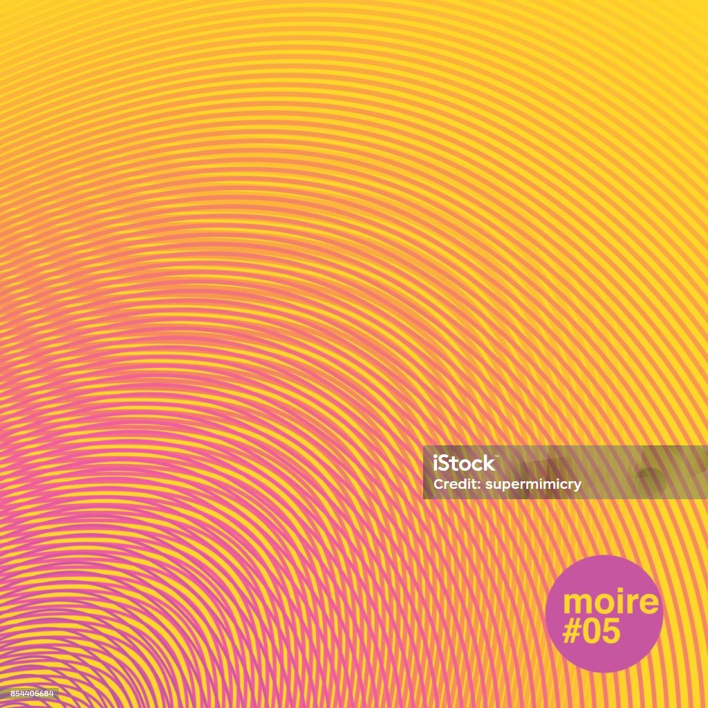 Colourful Moire Wave Pattern Stock Illustration - Download Image Now ...