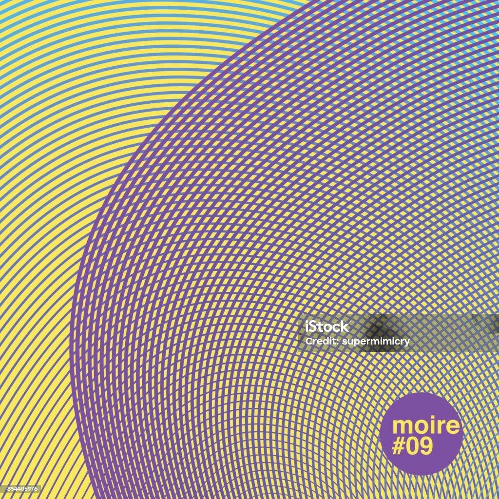 Colourful Moire Wave Pattern Stock Illustration - Download Image Now ...