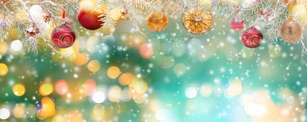 istock Christmas decoration on abstract background 854409834