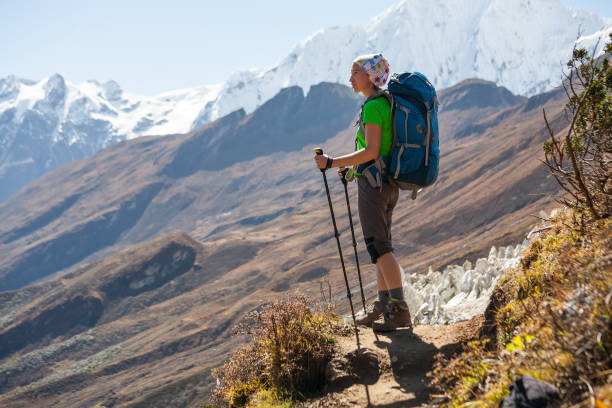 istock Trekker on Manaslu circuit trek in Nepal 854410166