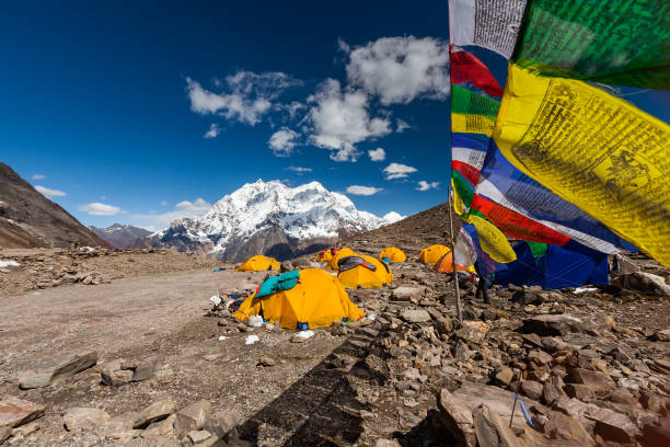 istock Base camp below Manaslu mountain in highlands of Nepal 854410508