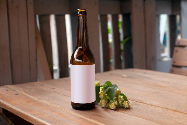 bottle of beer and hops