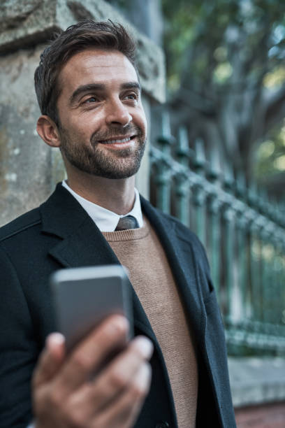 istock Receiving some good news via text 854415410