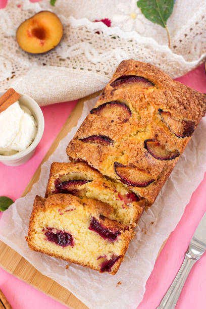 istock Soft moist sweet plum cake with cinnamon 854422606
